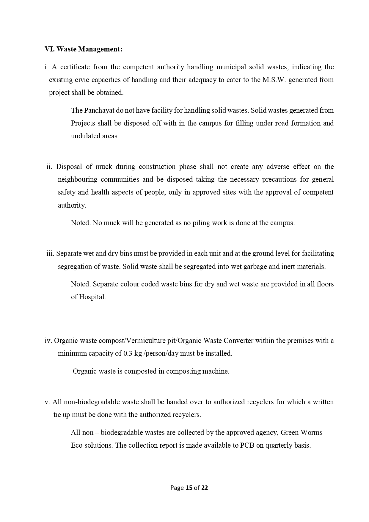 Form V - Environmental Statement | Mar Sleeva Medicity Palai