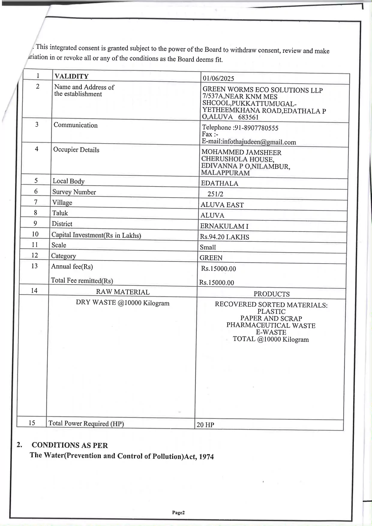 Form V - Environmental Statement | Mar Sleeva Medicity Palai