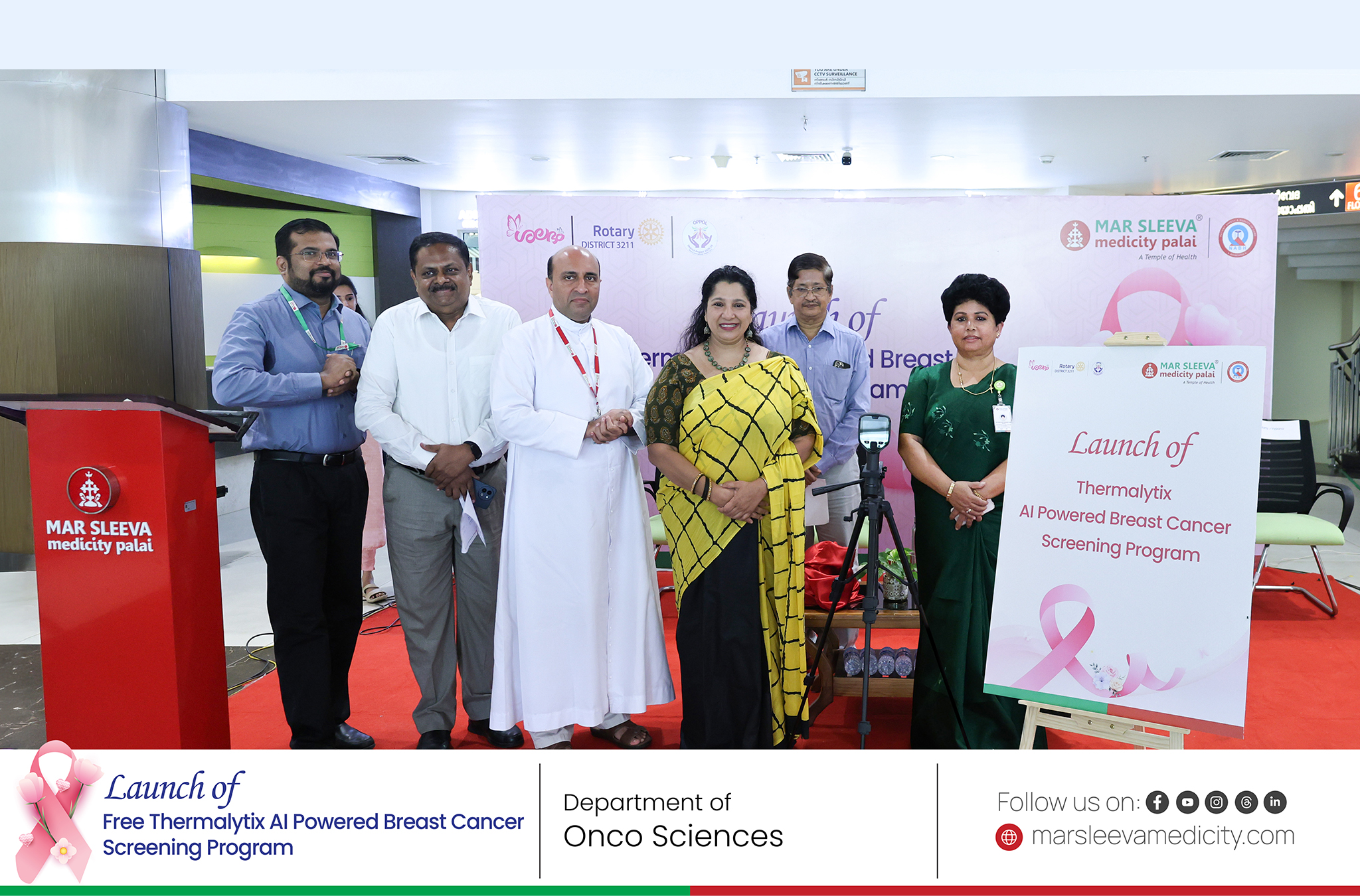 Launch of Free AI Enabled Breast Cancer Screening Program at Mar Sleeva Medicity Palai